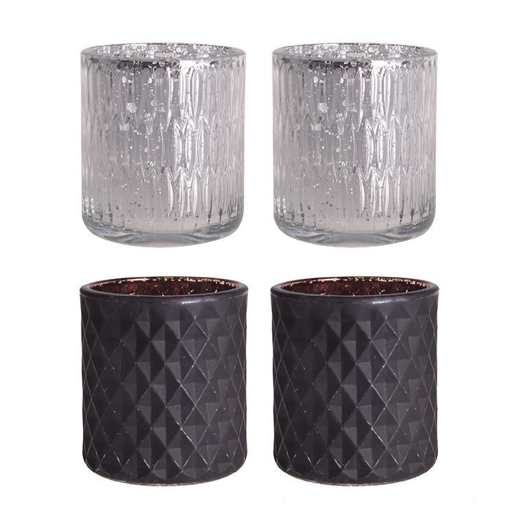 Amber Glass Candle Jars (8)