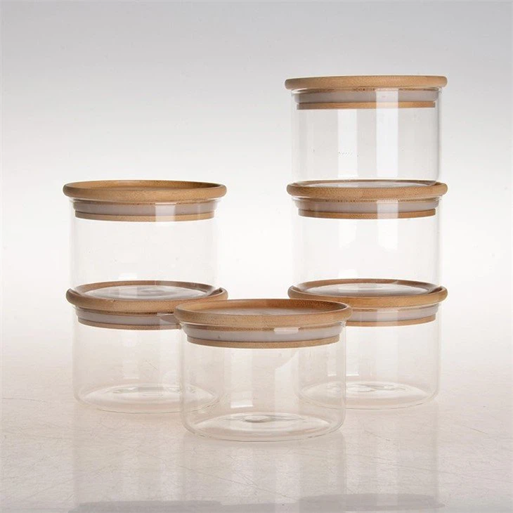 stackable glass jar with lid 1