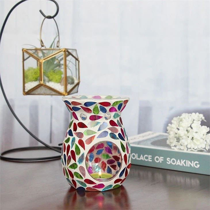 Mosaic Glass Candle Holder