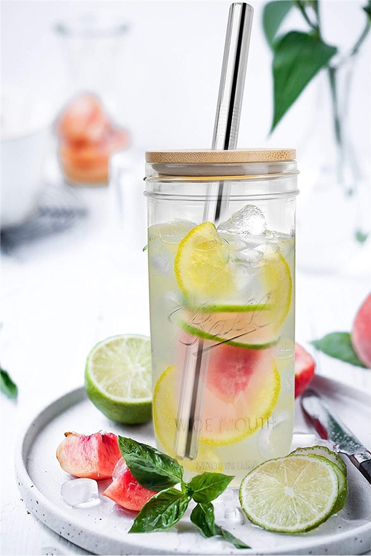 Mason Jar With Lids And Straws
