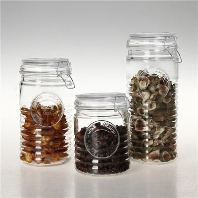 유리 식품 저장 용기 항아리
